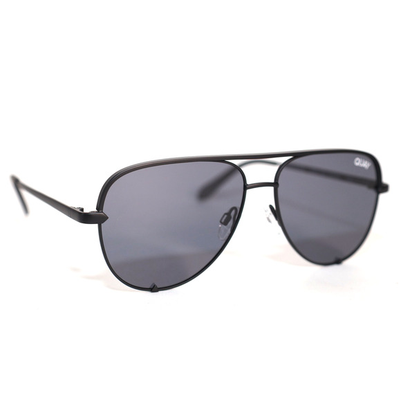 Quay Australia HIGH KEY MICRO Aviator Sunglasses - Black / Smoke - NWT - Picture 4 of 6